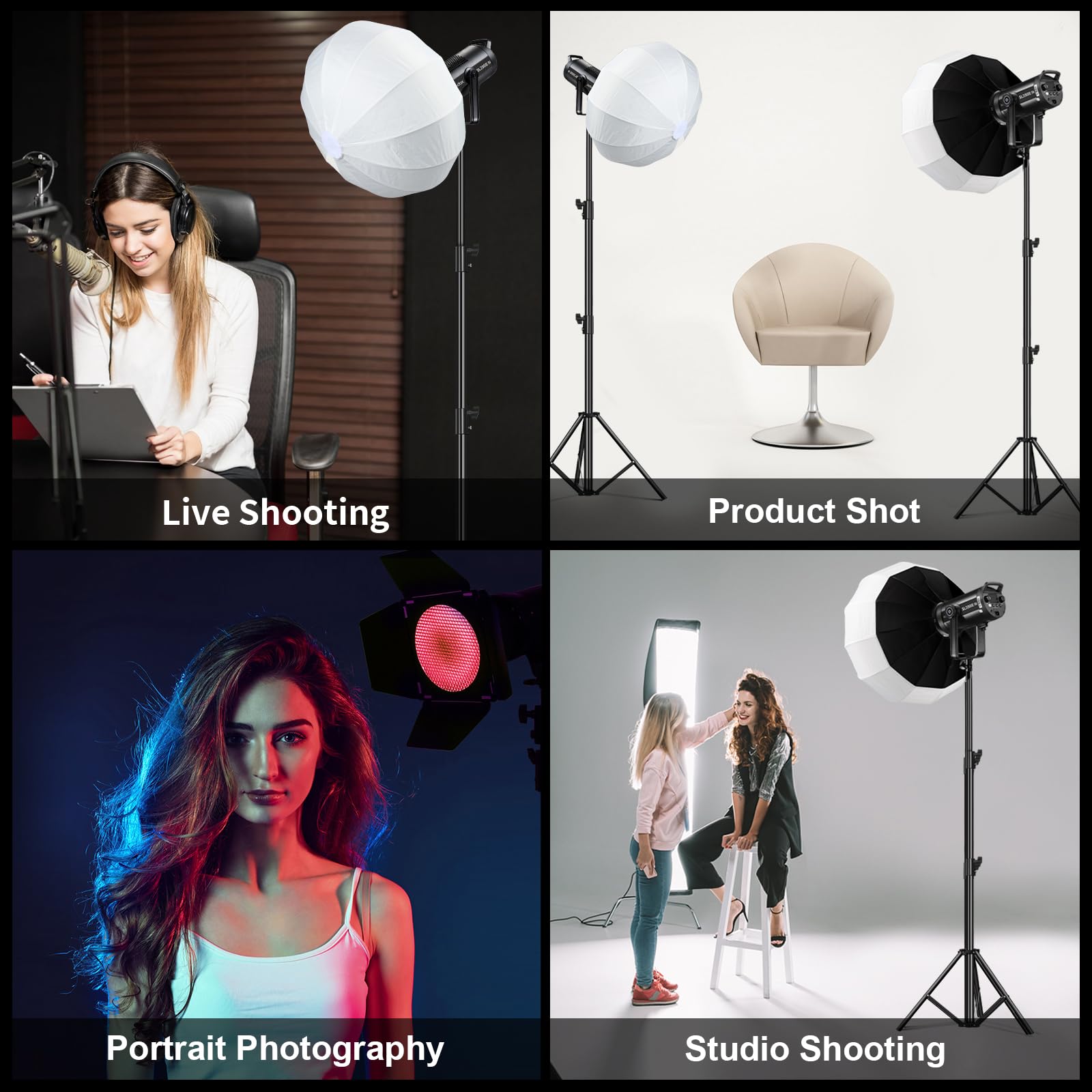 Godox SL300 Bi-Color LED Video Light, SL300IIIBI 330W 2800-6500K 117.000 Lux CRI/TLCI 97+ COB Monolight Bowens Mount Illuminazione continua dell'uscita per la produzione di film TV di fotografia di