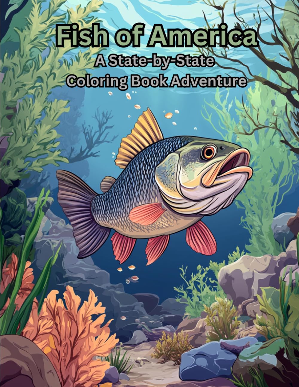 Fish of America: A State-by-State Coloring Book Adventure