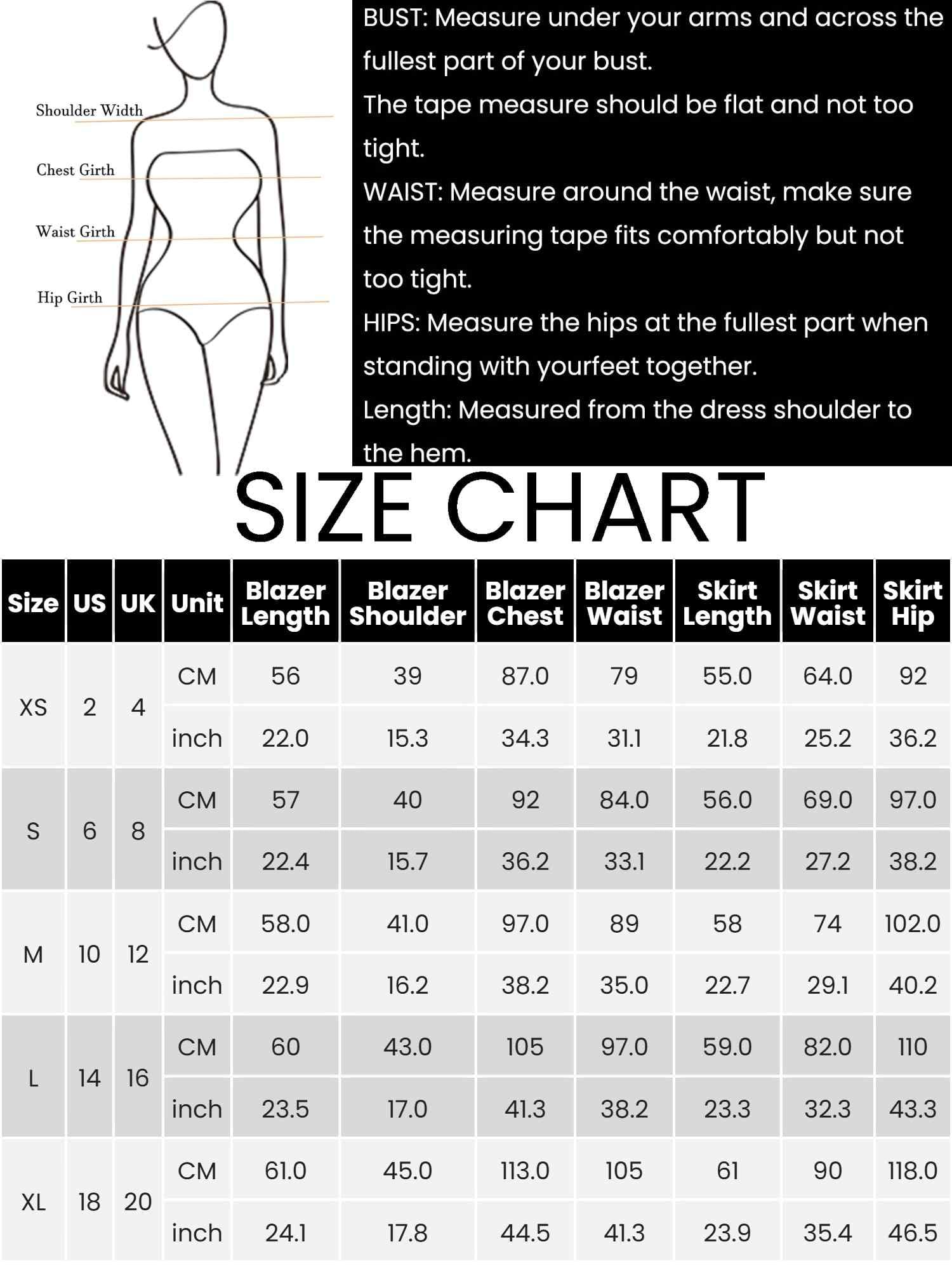 Allegra K Ensemble 2 Pièces pour Femme Blazer Et Jupe Crayon Fendue Tailleurs-Jupes Business