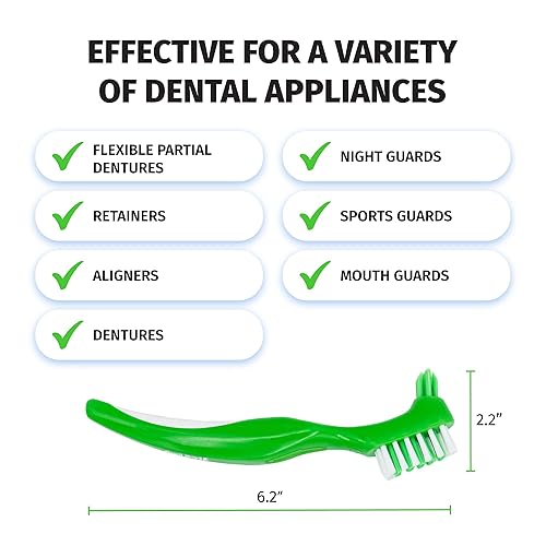 Miniatura 5 de TCS Limpiador de electrodomésticos dentales frescos, limpiador concentrado de fuerza profesional para partes flexibles - Cepillo de dentadura para