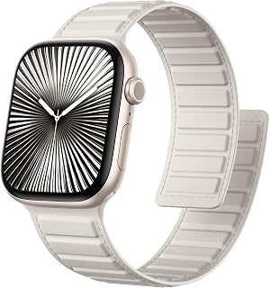 Easuny Soft Fabric with Upgrade Strong Magnetic Link Compatible with Apple Watch Band Series 10/11 46mm/42mm, for iWatch Series 9 8 7 6 5 4 3 SE 45mm 44mm 42mm 41mm 40mm 38mm Solo Loop for Men Women