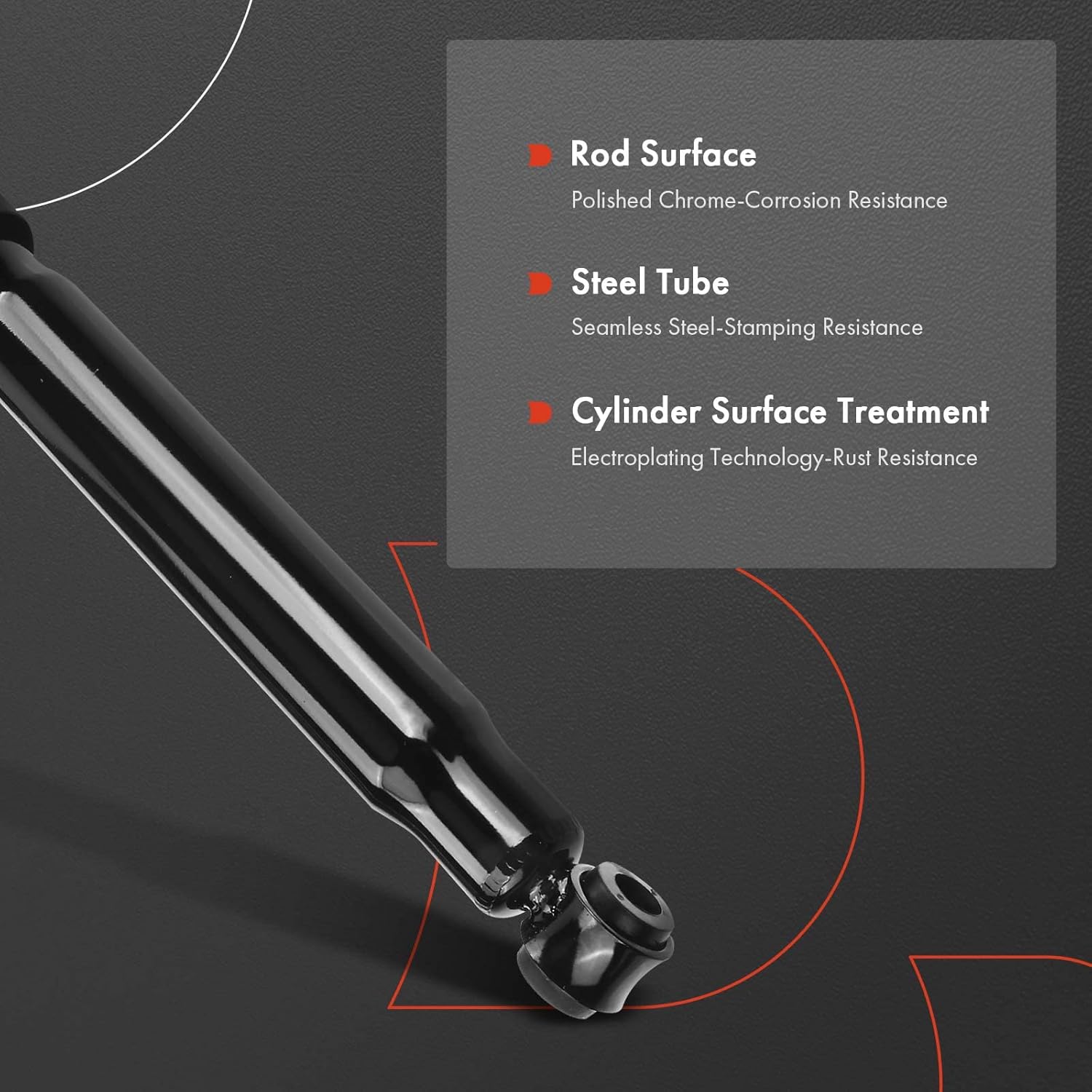 A-Premium Rear Suspension Shock Absorber Compatible with Isuzu Pickup 1981-1987, Trooper & Jeep Comanche & Nissan Frontier Frontier 2000-2004 & Toyota Land Cruiser, 2-PC Set