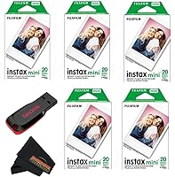 Vista 12 de Fujifilm Instax mini película instantánea de luz diurna (paquete doble + unidad flash USB de 32 GB) con paño de limpieza de microfibra Sunshine