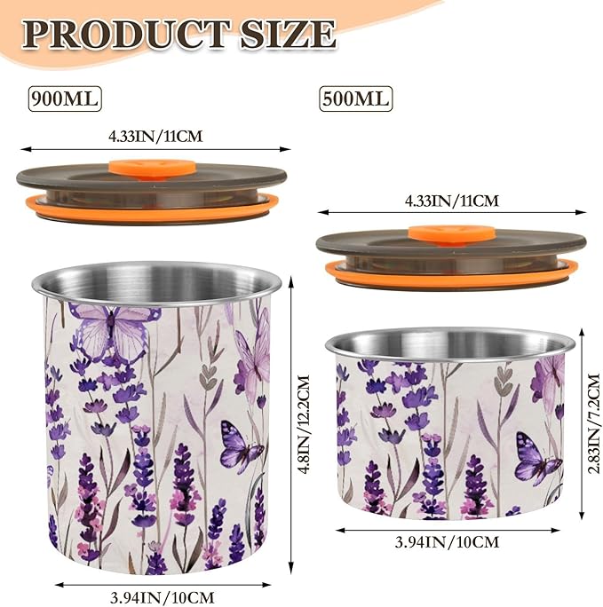 ALAZA Tarro Hermético Acero Inoxidable 900ml para Café, Té, Azúcar miniatura 3