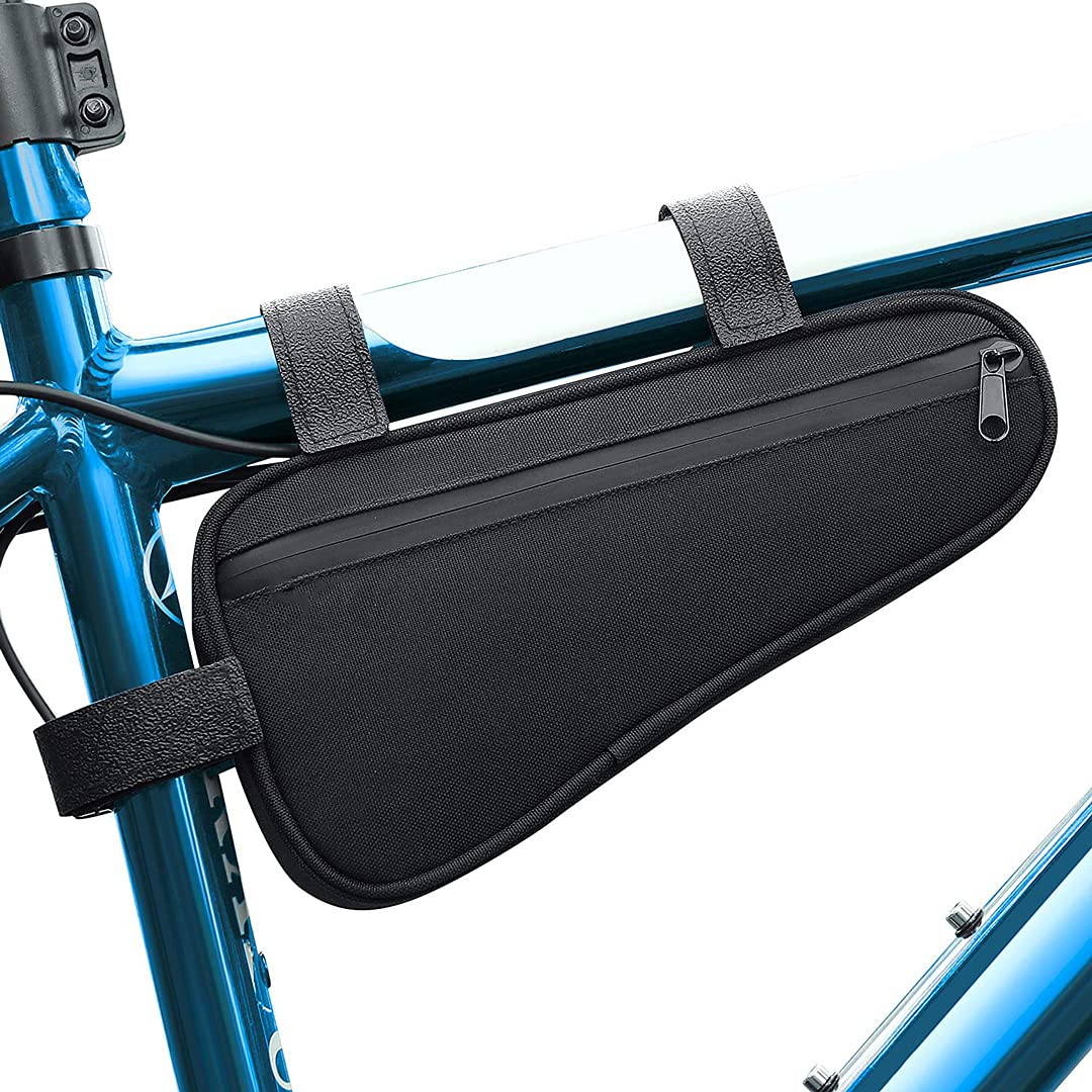Sac de cadre de vélo triangle étanche de 1,2L pour rangement sous tube supérieur