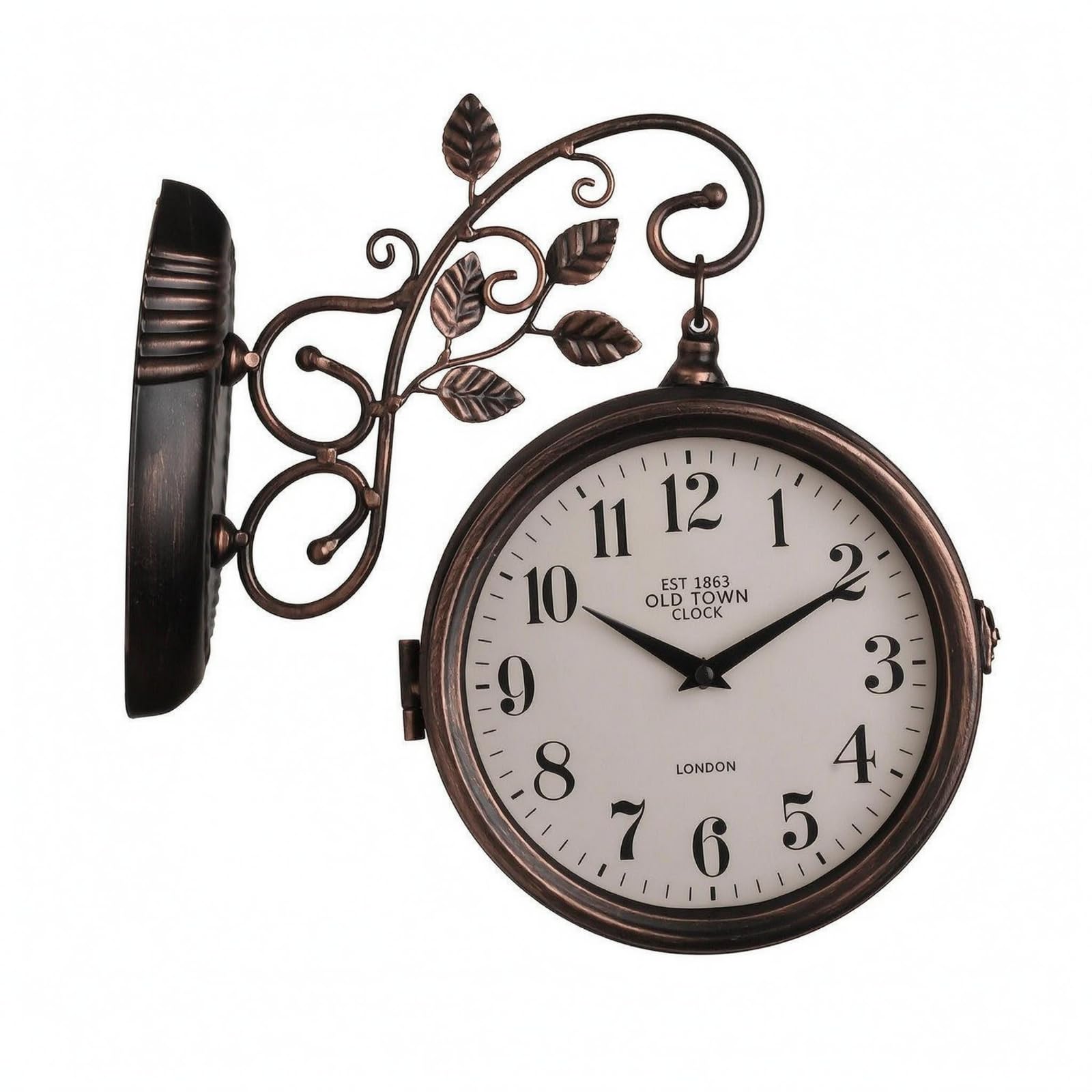 Buy SNAPPSY Vintage Style Analog Wall Clock Bronze Finish Round
