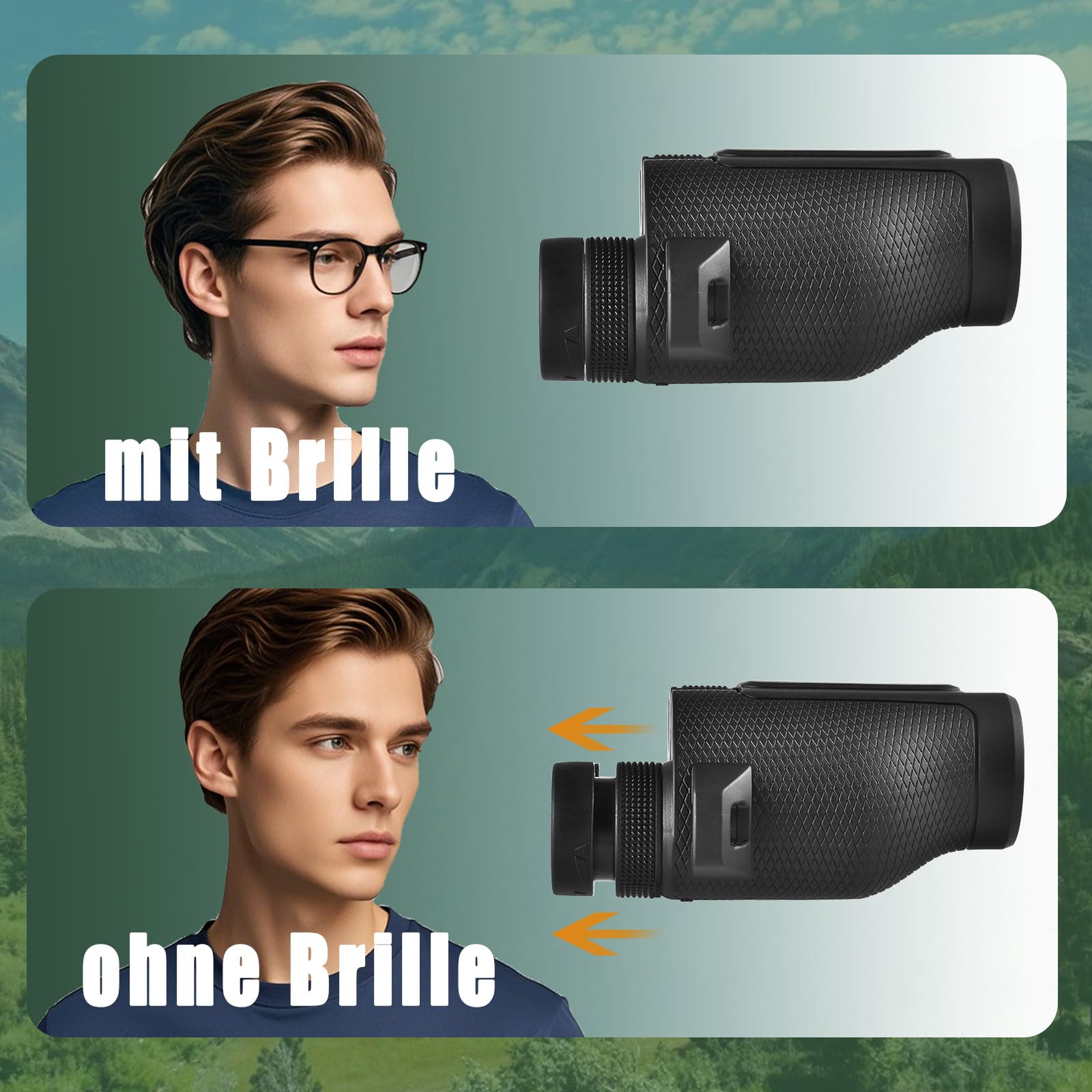 LUXUN 8 x 32 mała lornetka dla dorosłych, kompaktowa, ultrasharp, duży okulary do obserwacji ptaków, czarna