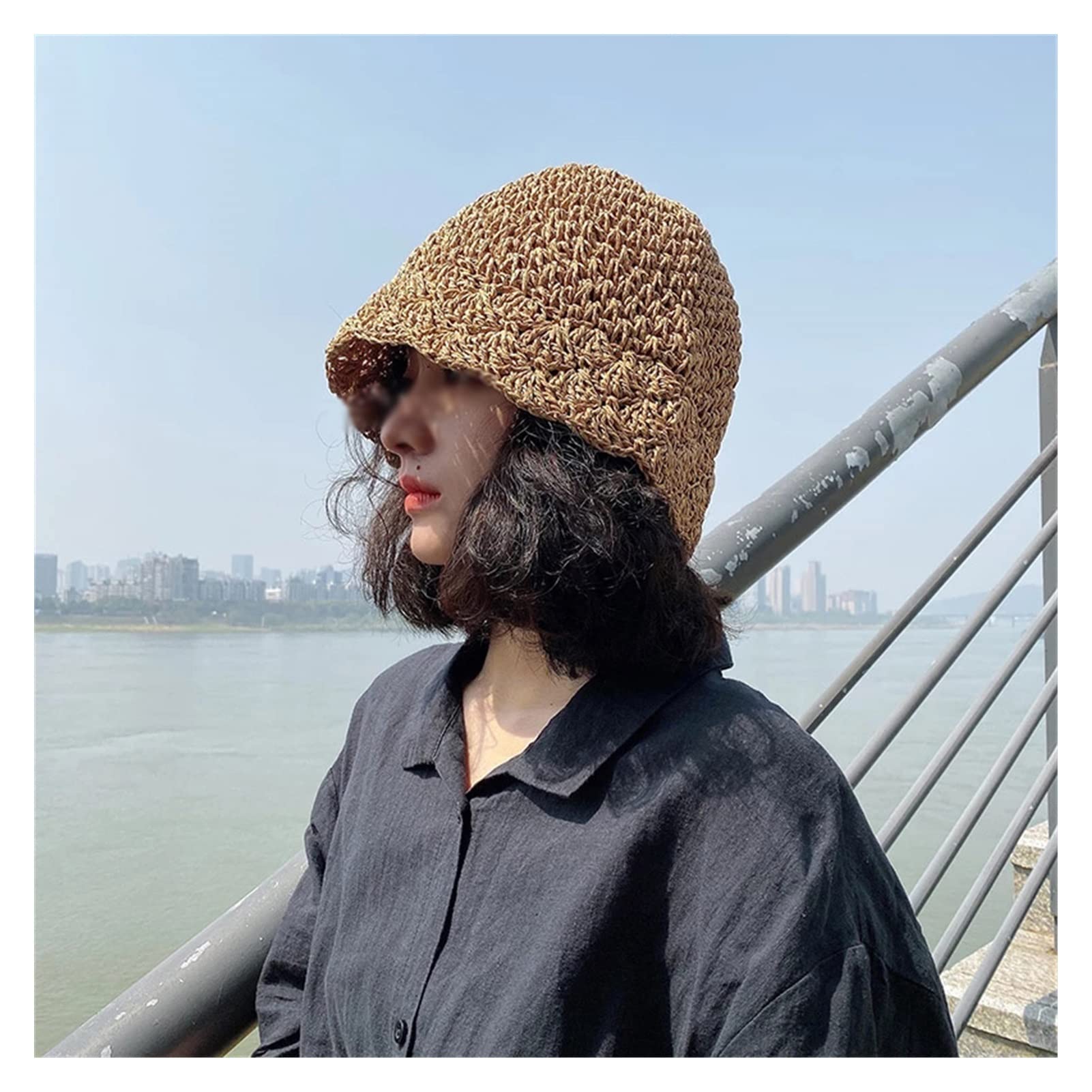 Chapeau de soleil visière pour femme avec large bord pour une protection outdoor optimale