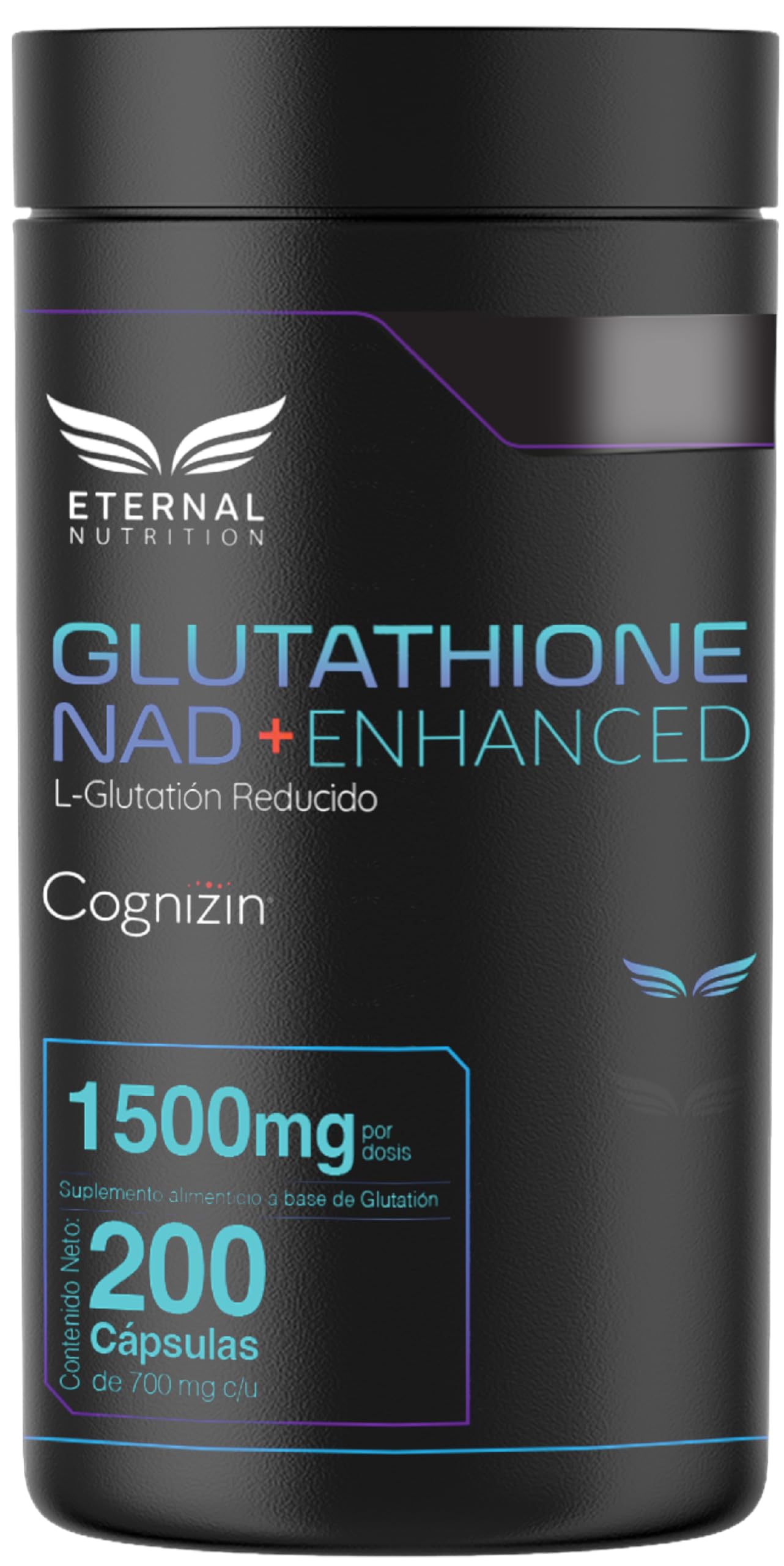 nad y glutathione ETERNAL NUTRITION L-Glutatión con NAD+ (200 Cápsulas) | + Cognizin  Citicolina y Aminoácidos | 100 Porciones · 1500 mg | Antioxidante,  Desintoxicación y Salud Celular