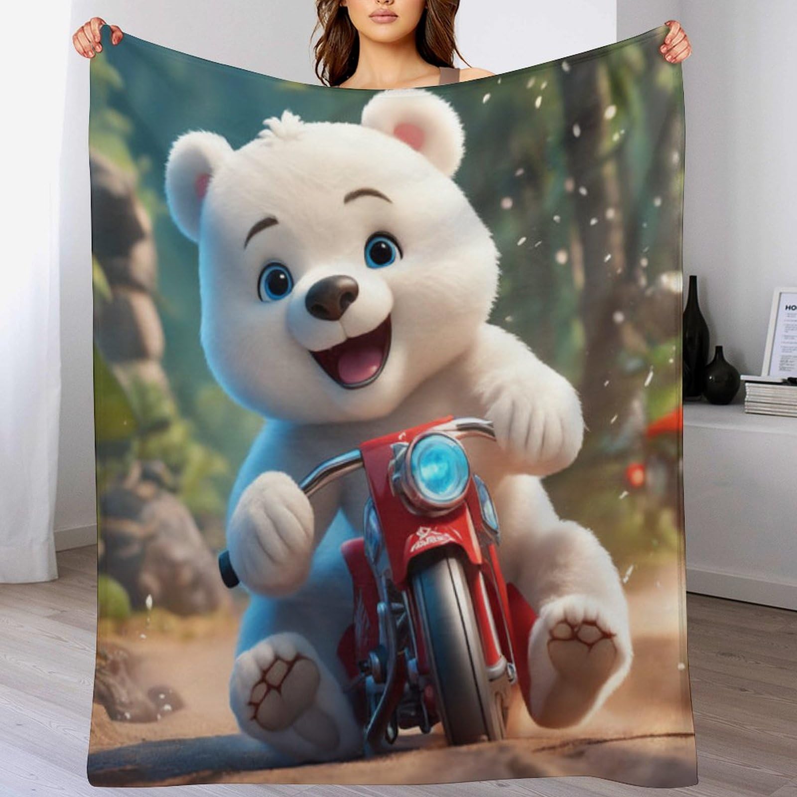 Couverture polaire douce pour cocooning sur le canapé du salon