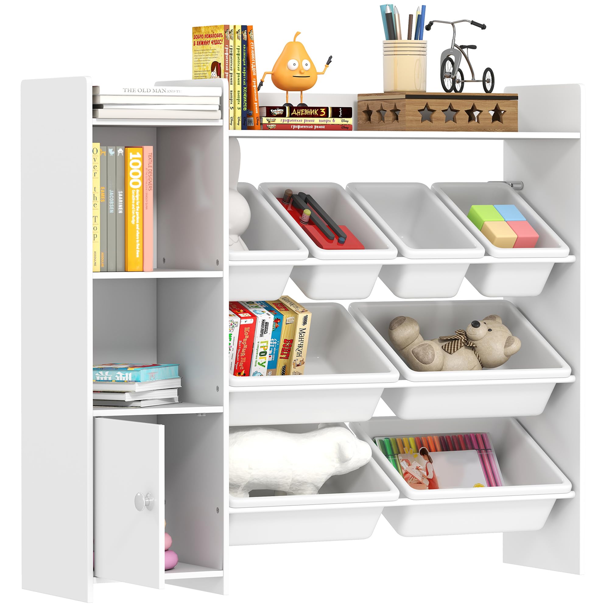 B&Q -  Toy Storage Unit With 8 Removable BinsStorage ShelvesCabinet
