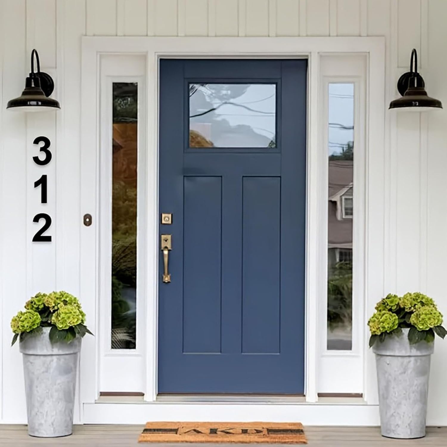 ordinarYone Modern Floating Houses Number,Metal Modern Houses Number,Garden Door Mailbox Decors Numbers with Nails Set,Coated Black
