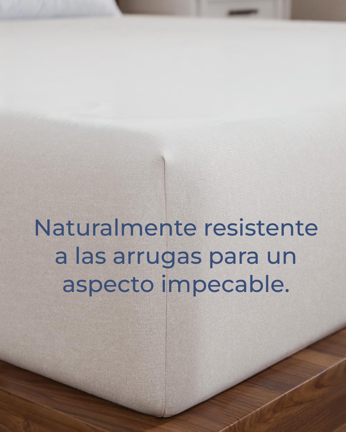 Sábana bajera ajustable 200x200 cm Blanco - 100% Algodón Jersey suave & transpirable - Bolsillo 40 cm / 16" - Sin arrugas, Resistente, Hipoalergénico & Transpirable - Certificado OEKO-TEX Standard 100