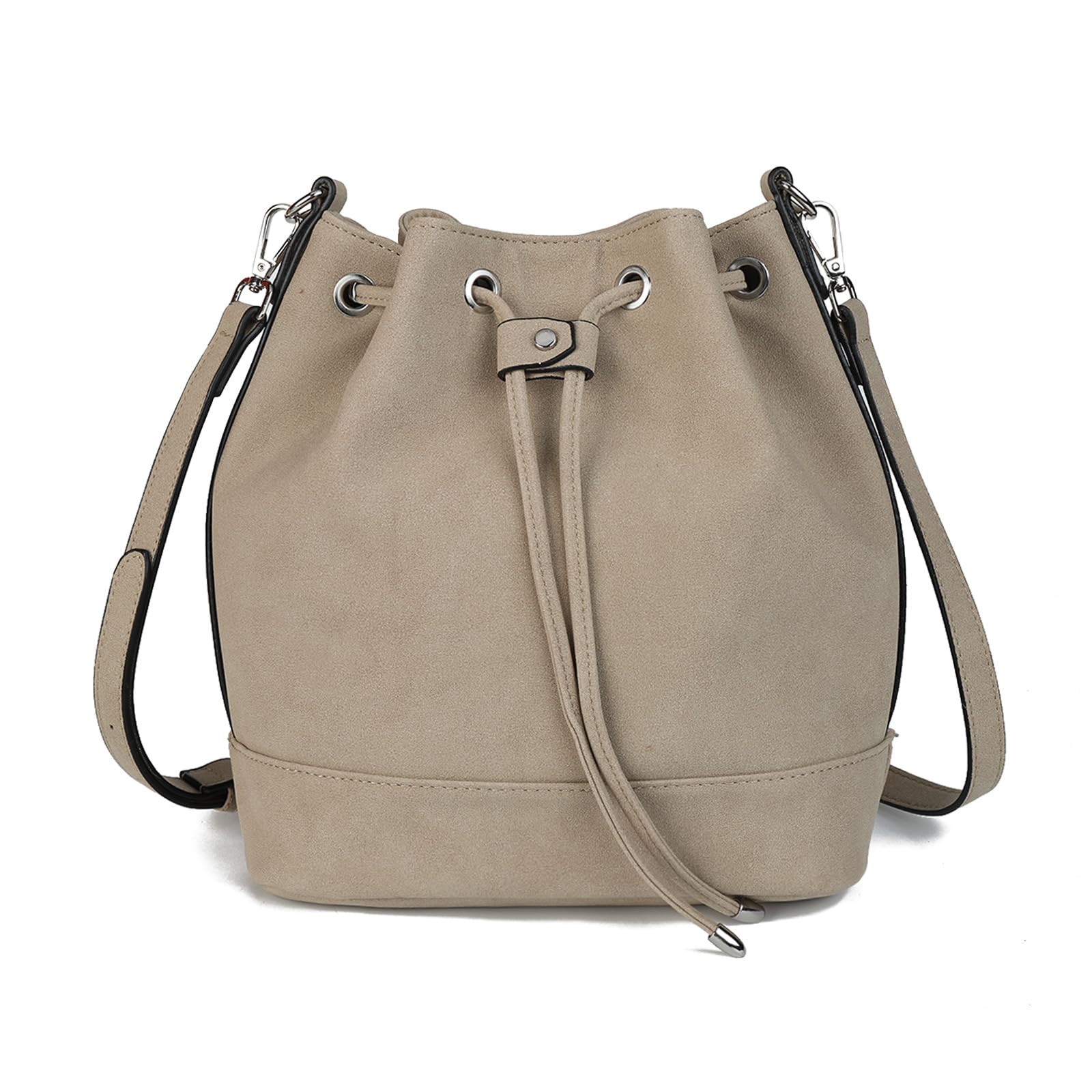 AFKOMST Bolsas grandes para mujer, bolso de hombro con cordón y bolso cruzado con 1 bolsa con cremallera