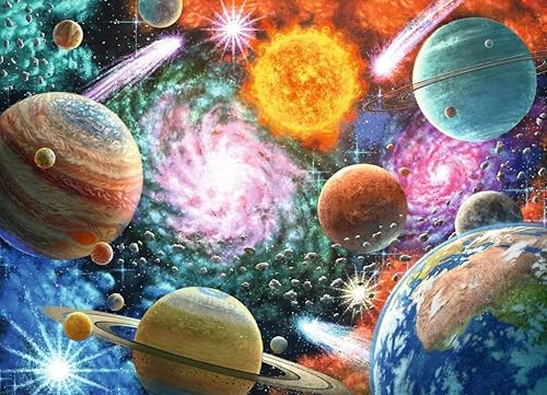 Vista 2 de Ravensburger Rompecabezas, 13346 estrellas y planetas, rompecabezas de 100 piezas