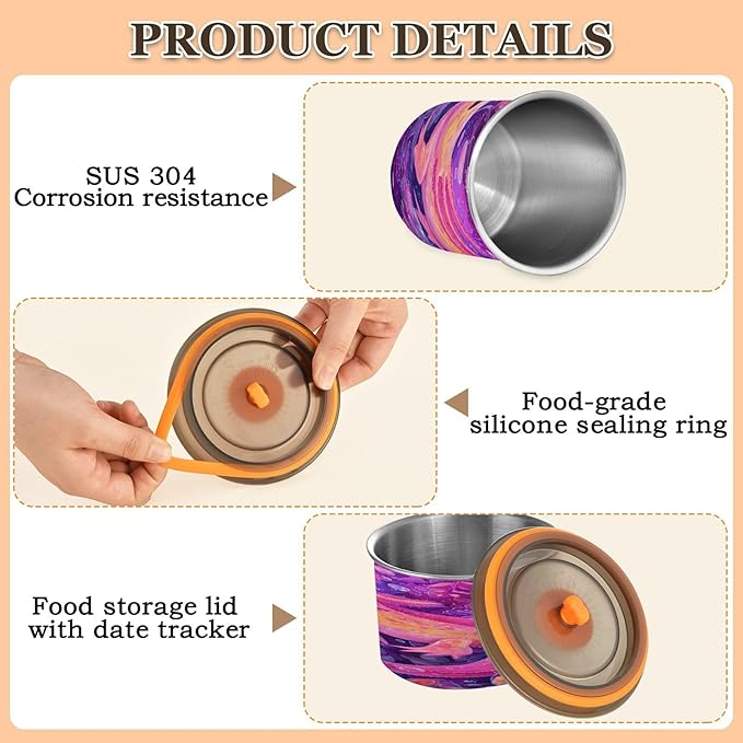 Almacenador de Alimentos ALAZA 30oz con Tapa, Acero Inoxidable miniatura 6