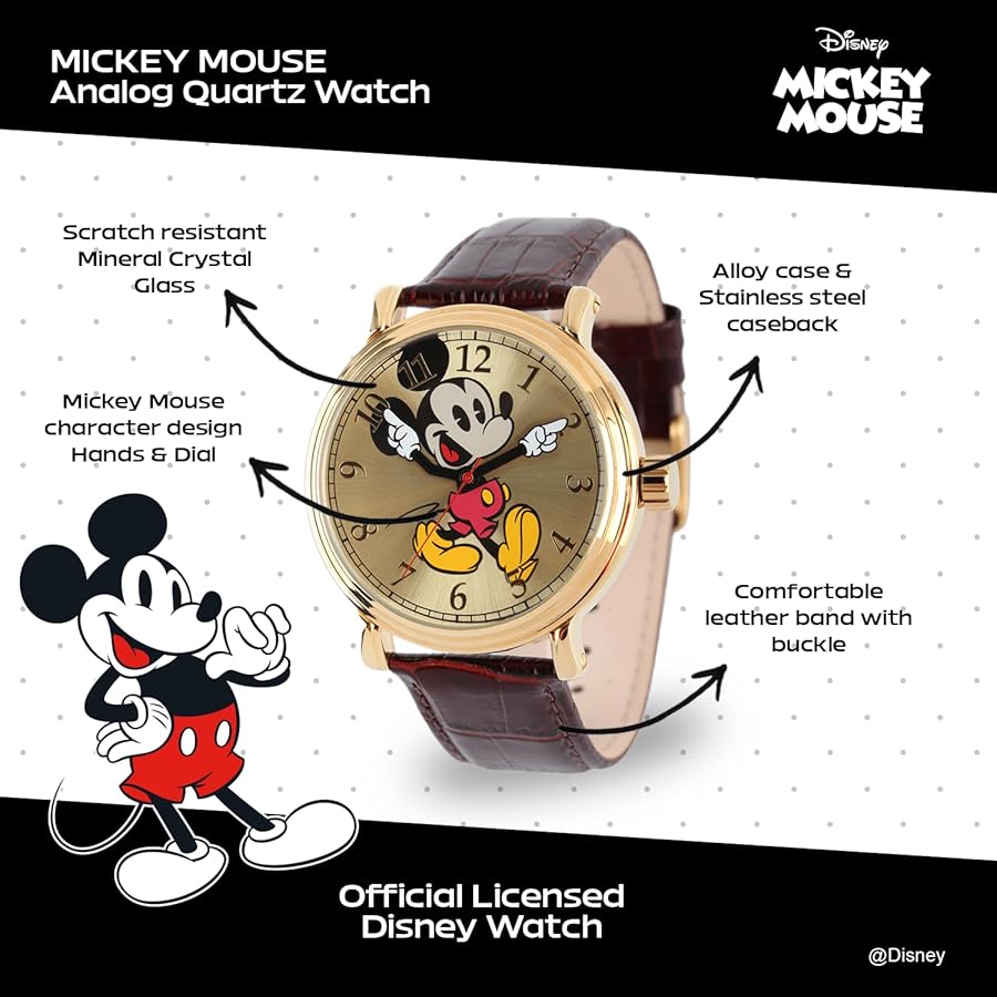 Amazon.co.jp: Disney(ディズニー) メンズ ミッキーマウス腕時計