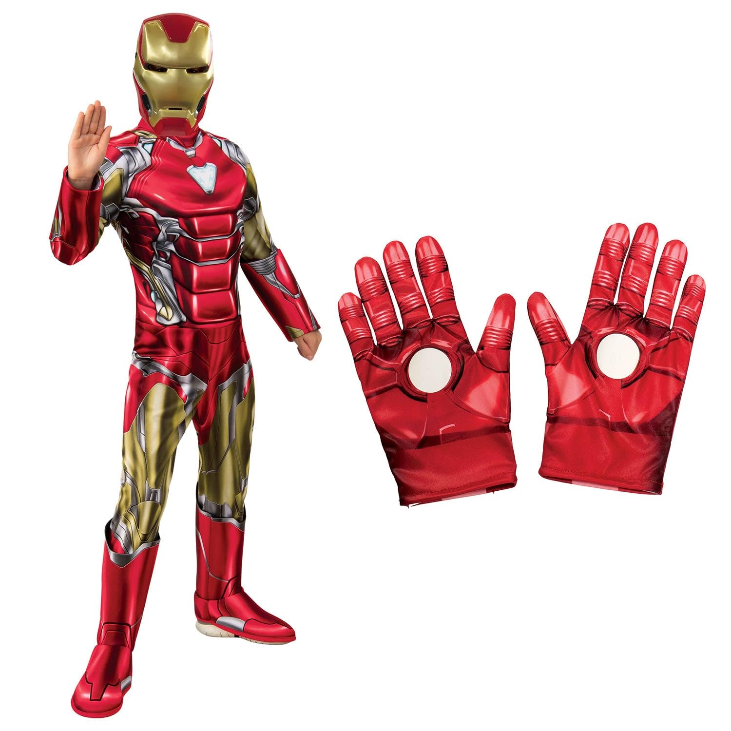 Rubies Marvel Iron Man Deluxe Childs Costume Mask Gloves Age 3-5