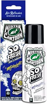 Turtle Wax X Mister Cartoon 54229 So Fresh Odor Eliminating Fogger Car Air Freshener, Long Lasting Scent, For Car and Home, 2 oz. Pack of 1, Midnight Fragrance
