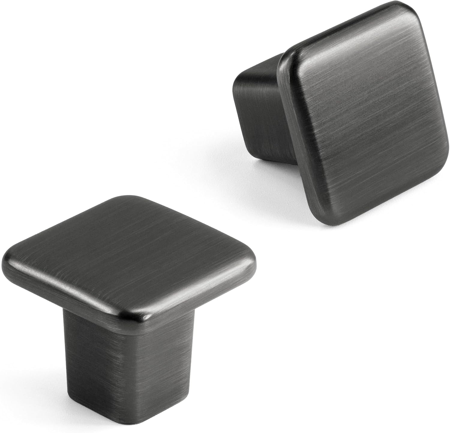 HESTIA HARDWARE 10 Pack Square Antique Silver Cabinet Knob | Kitchen Modern Cabinet Knobs | Square Cabinet Knob, Knobs for Cabinets and Drawers (Z16.10.B)