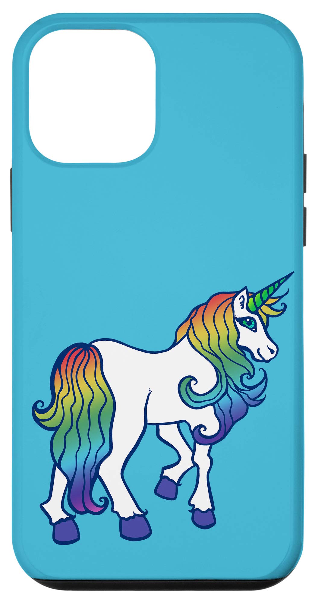 iPhone 12 mini Rainbow Unicorn Art 80s rainbows Case