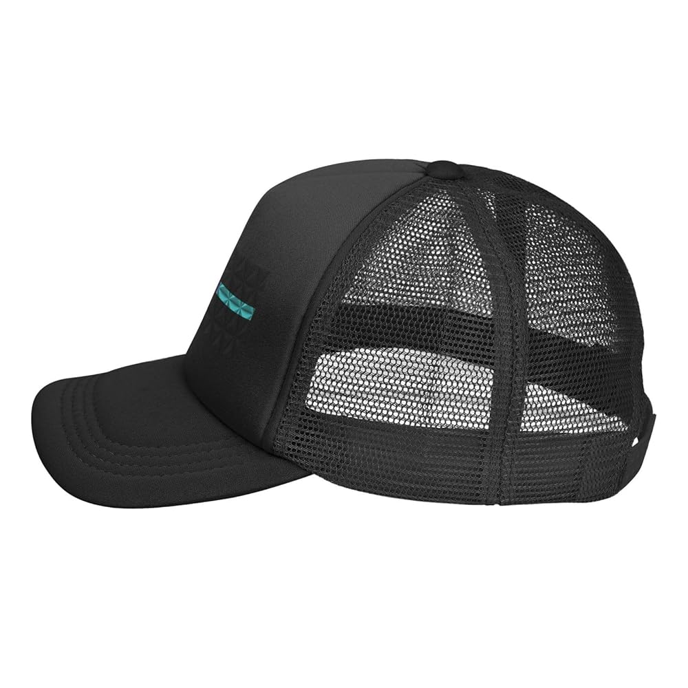 LIICHEES Thin Purple-Teal Line Flag Baseball Cap for Men