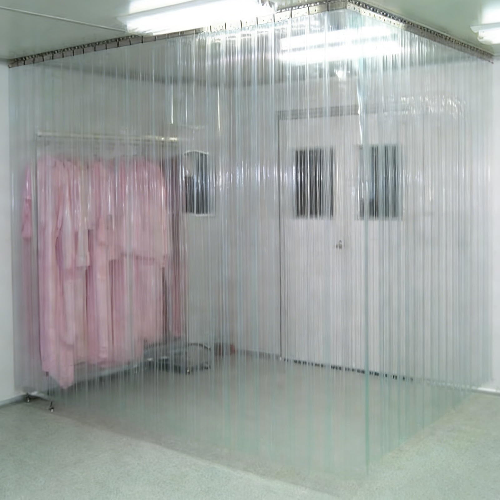 Rideaux Lanières Bande de Lamelle PVC Souple Plusieurs Tailles Air Curtain Salles de Réunion Centres Commerciaux(44.1" W x 90.6" L/112x230cm)