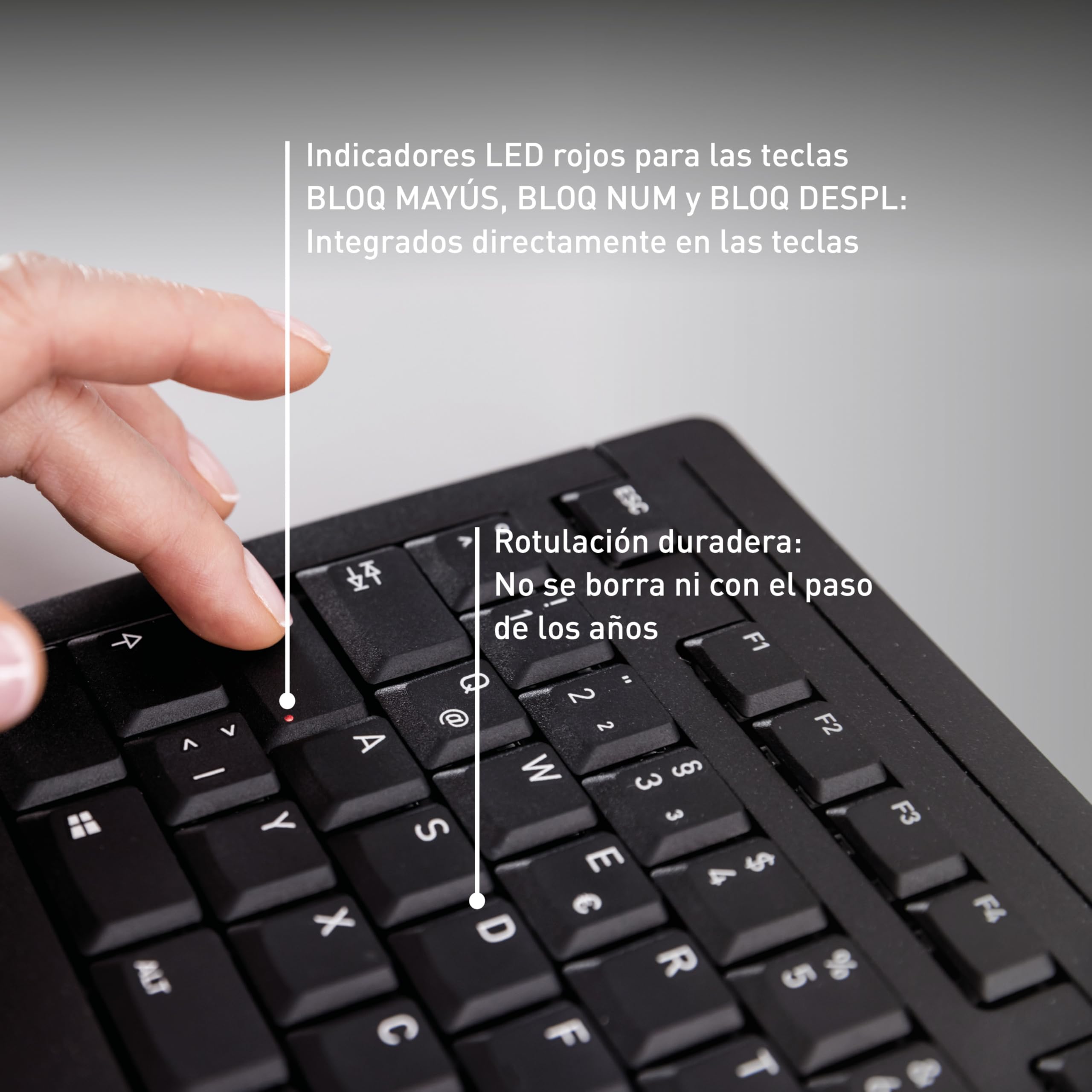 Cherry Stream Keyboard, Teclado con Cable, distribución de Teclado alemán (QWERTZ), Teclas silenciosas, Experiencia de tecleo única, diseño Plano, Negro