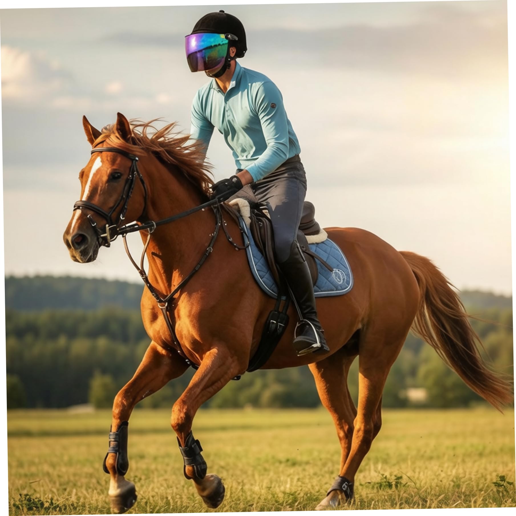 Casco da equitazione equestre regolabile, casco in velluto con visiera colorata con fodera rimovibile