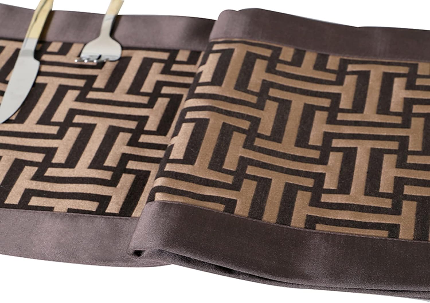 Table mat,Satin Table Runner, 30cm/40cm Width Table Covers for Christmas/Birthday Party/Wedding, Farmhouse Bordered Table Mats (Size : 40cmx230cm(16inx91in))