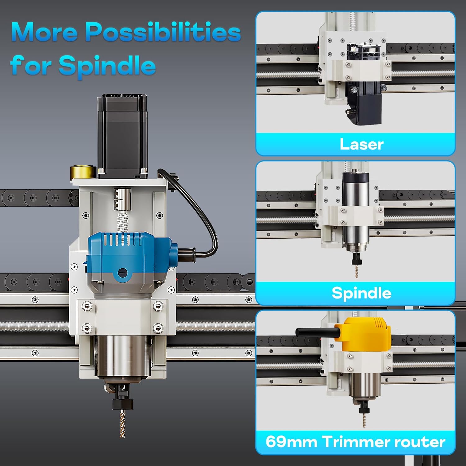 4040 CNC Router Machine with Linear Guide & Ball Screw Motion, Achieve ±0.005mm Accuracy for High Precision Metal Aluminum Copper Wood Acrylic PCB Engraving