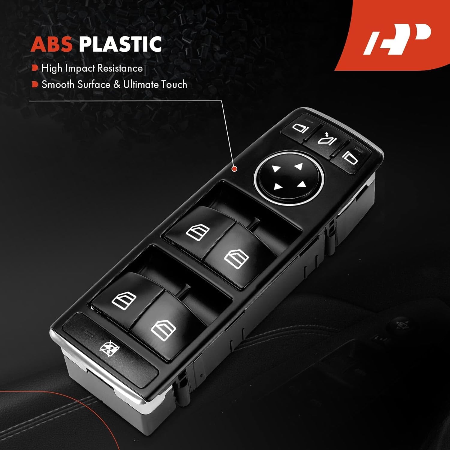 A-Premium Master Power Window Switch Compatible with Mercedes-Benz C180, C200, C230, C250, C280, C300, C350, C63 AMG, E200, E250, E300, E350, E400, E500, E550, E63 AMG, GLA45 AMG, GLE63 AMG, GLK250