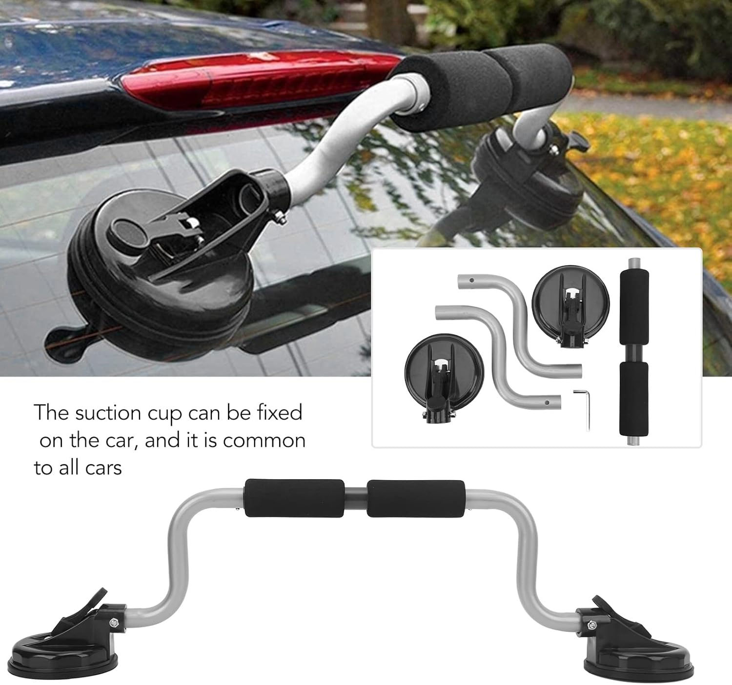 HERCHR Kayak Load Roller, Easy to Assemble Kayak Accessories with Heavy Duty Suction Cups Multipurpose for Canoes to Car Tops