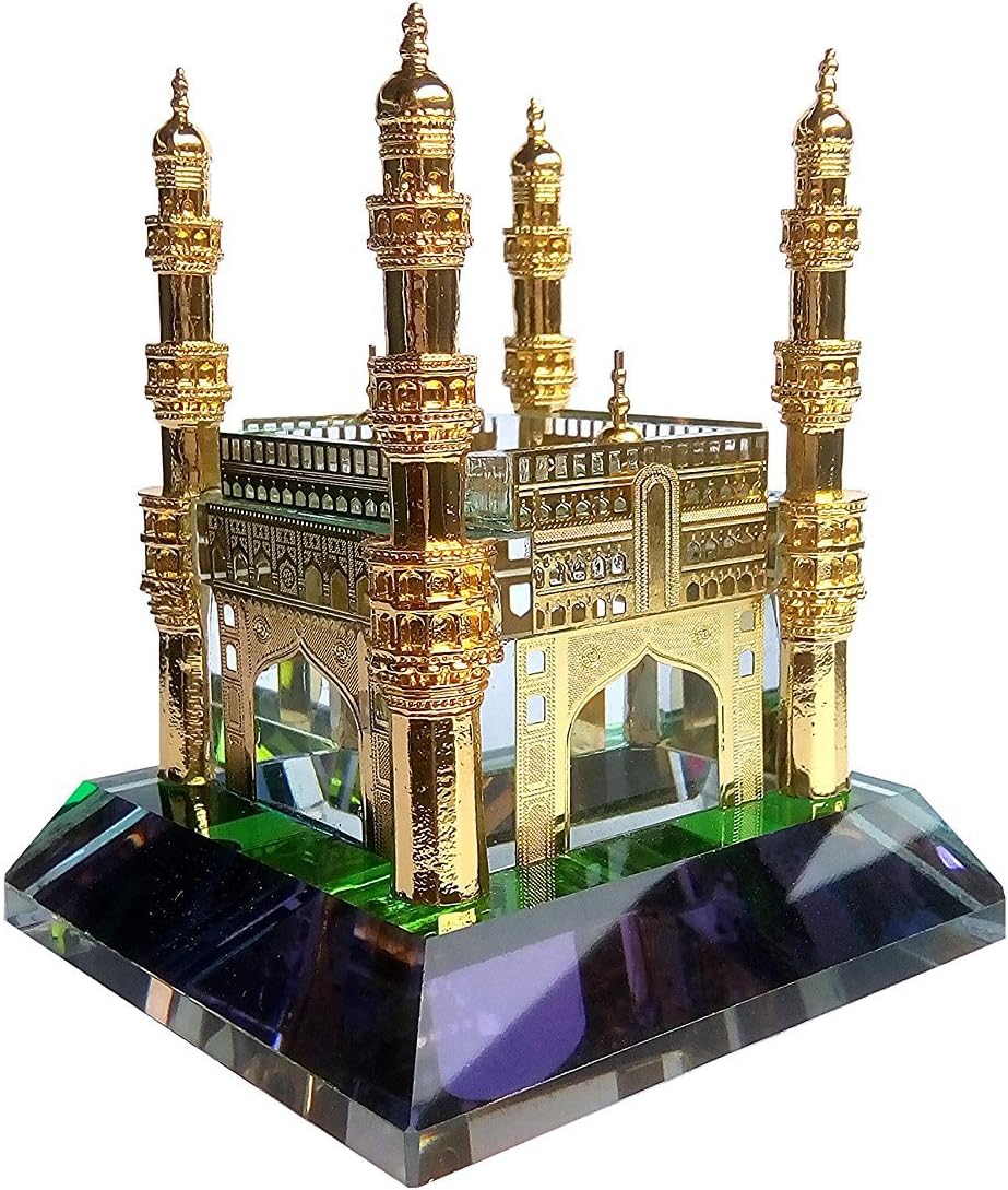 SAMHARS INDIA Crystal Showpiece Figurine (6.60 x 6.60 x 7.87 cm, Gold)