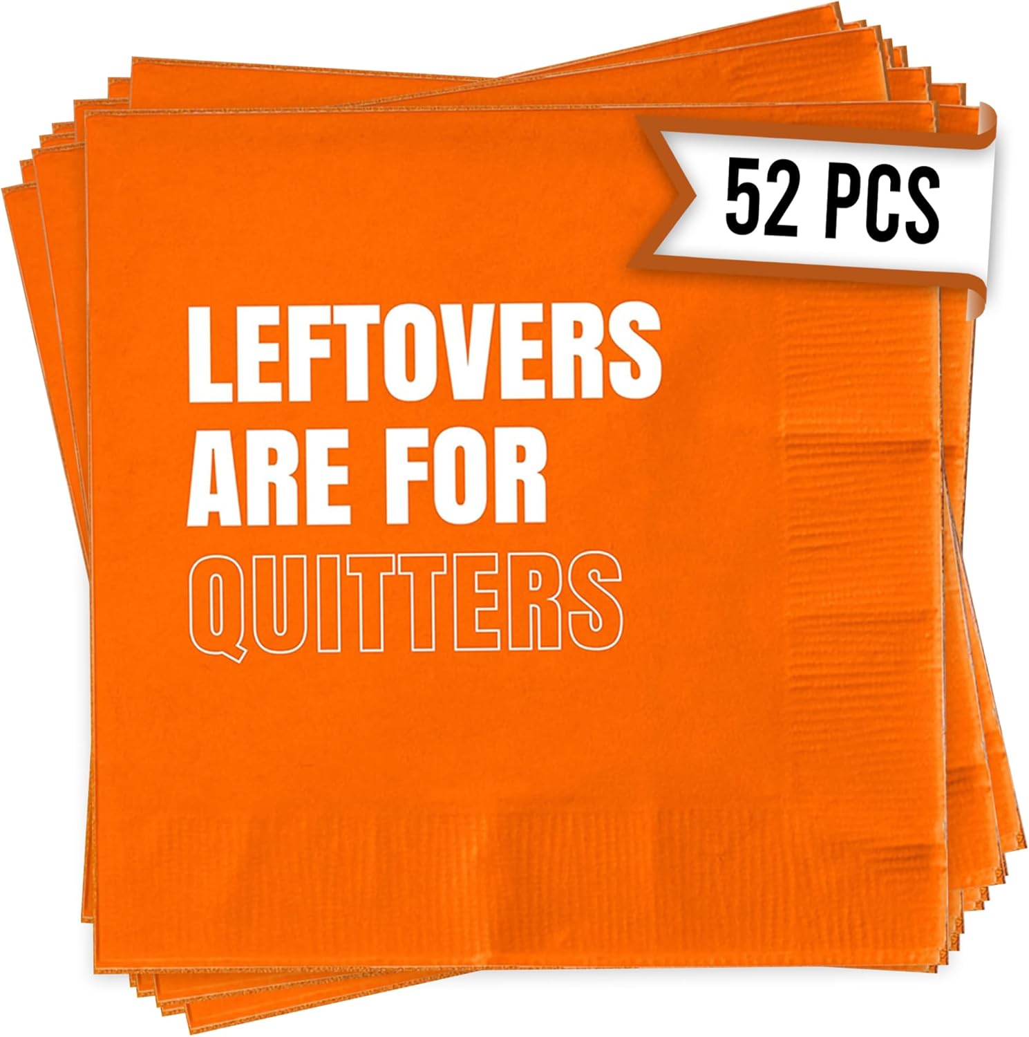 Leftovers Are For Quitters 感謝祭ナプキン 50枚セット 3枚重ね 5インチ x 5インチ 感謝のテーブル