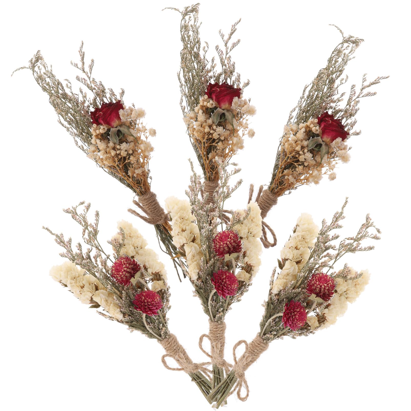 VILLCASE 6 Flor Seca En Relieve Boda Decoracion Manojo De Tallo De Planta Manojos De Rosas Flor Seca Decoración Planta Seca Natural Ramos De Gypsophila Flores Secas 15c Mini Arreglo Floral