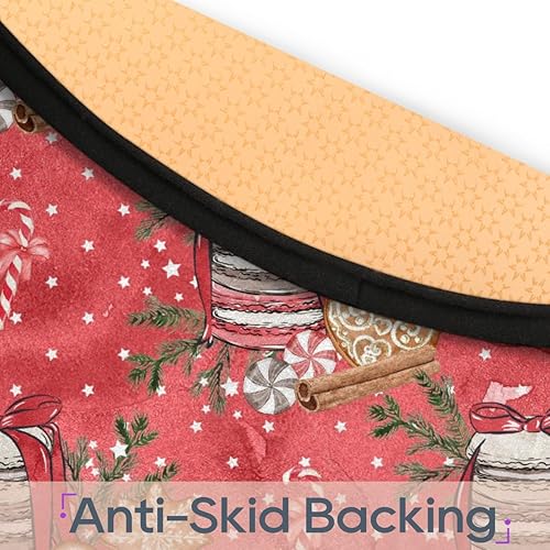 Miniatura 4 de Christmas Sweet Candy Biscuit 10 Round Area Rug 3ft Machine Washable Circular Rugs for Dining Room Table Bedroom Playroom Throw Rugs for Dog Living