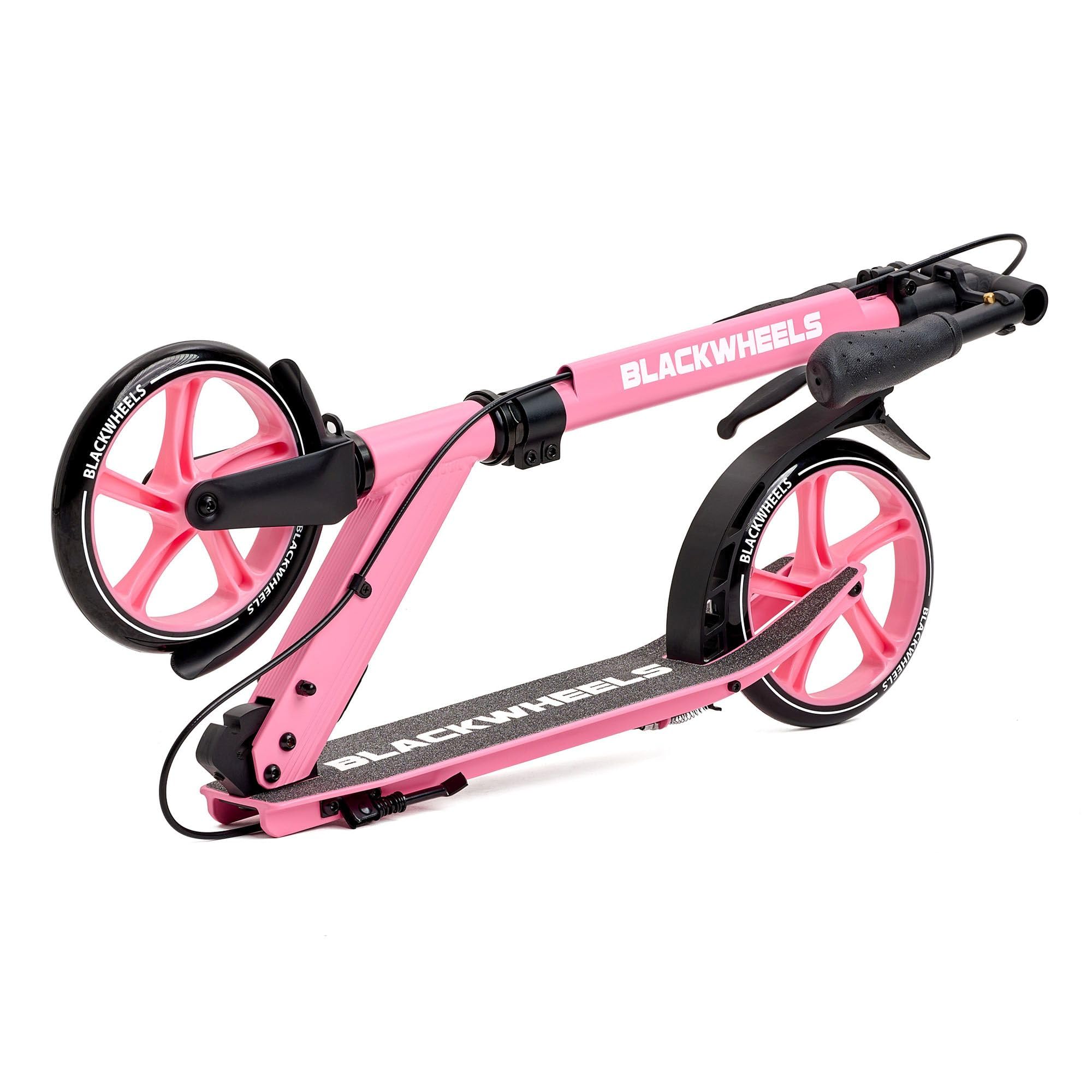 Blackwheels Orio Monopattino Pieghevole da Città – Ruote Grandi 200mm, Regolabile, Leggero in Alluminio, Cinghia Trasporto, Deck Antiscivolo, ABEC 7, Comodo per Adulti e Ragazzi