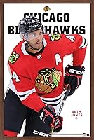 Vista 7 de Trends International NHL Chicago Blackhawks - Póster de pared de la serie 23 de Seth Jones, 22.4 pulgadas de largo x 14.7 W, versión premium sin