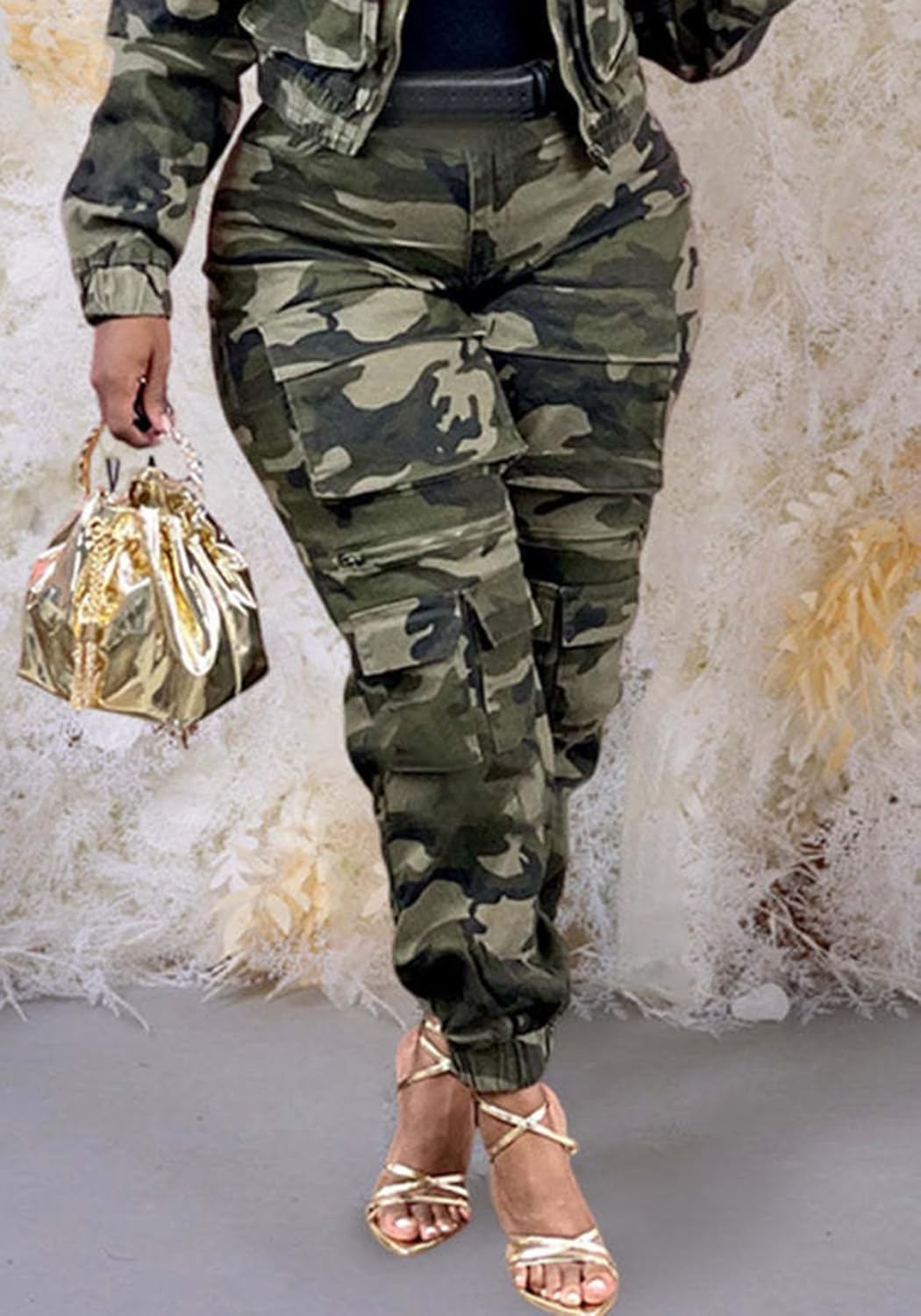 Tbahhir Womens Camo Jogger Pants, Cargo Print High Waisted Sweatpants Jogging Trousers with Pockets Casual Y2k Dressy - Image 8