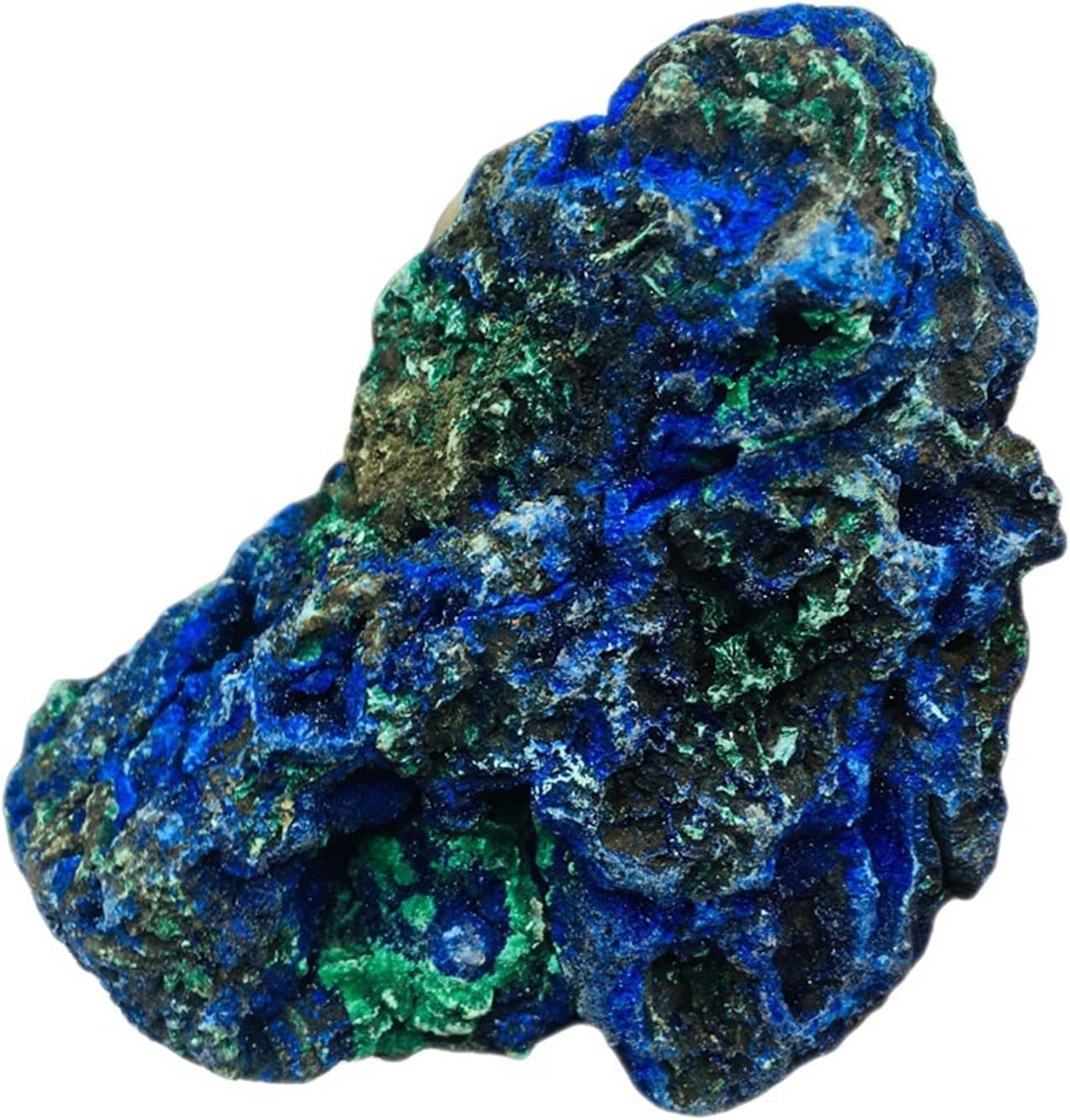 Large Size Natural Beautiful Azurite and Malachite symbiotic Specimen Crystal Stones and Crystals Crystal Decoration Gift (Size : 80-100g)
