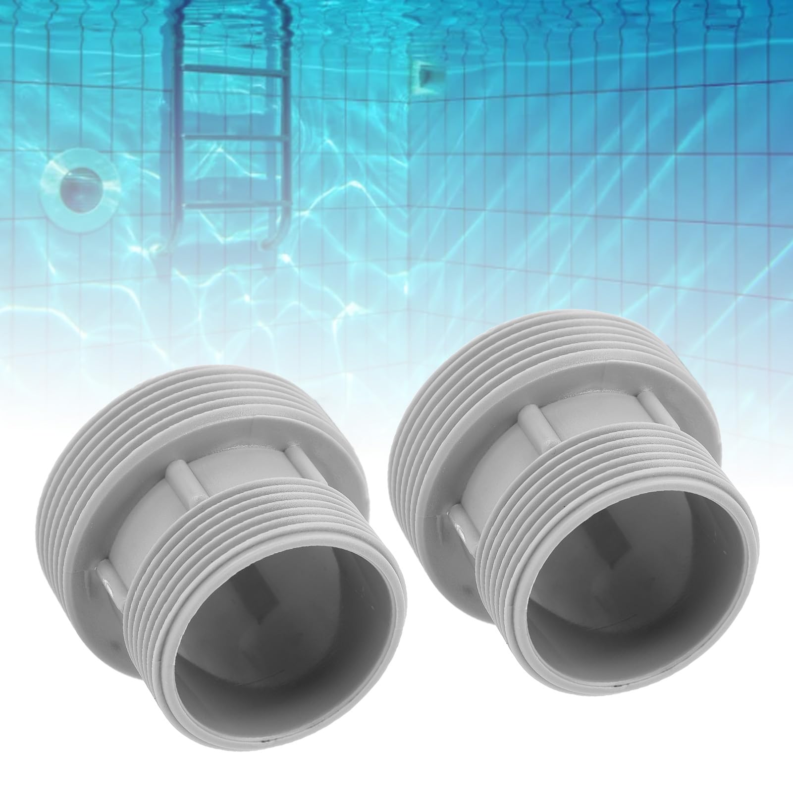 SIXRUN Poolschlauch-Adapter – 2 Stück, Kunststoff, Für Modelle 4560 & 58254, Mit Dichtungen