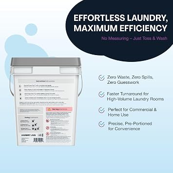 PowerPax Power Pellets Laundry Detergent Capsules - 425 Count, Laundry Pods Detergent for Stain & Odor Removal, Color Protection, Fabric Softener, Washer Pods for Everyday Laundry - Fresh and Clear
