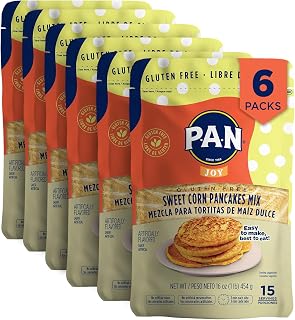 P.A.N Sweet Corn Pancakes Mix – Gluten Free Easy to Prepare 1 lb (Pack of 6)