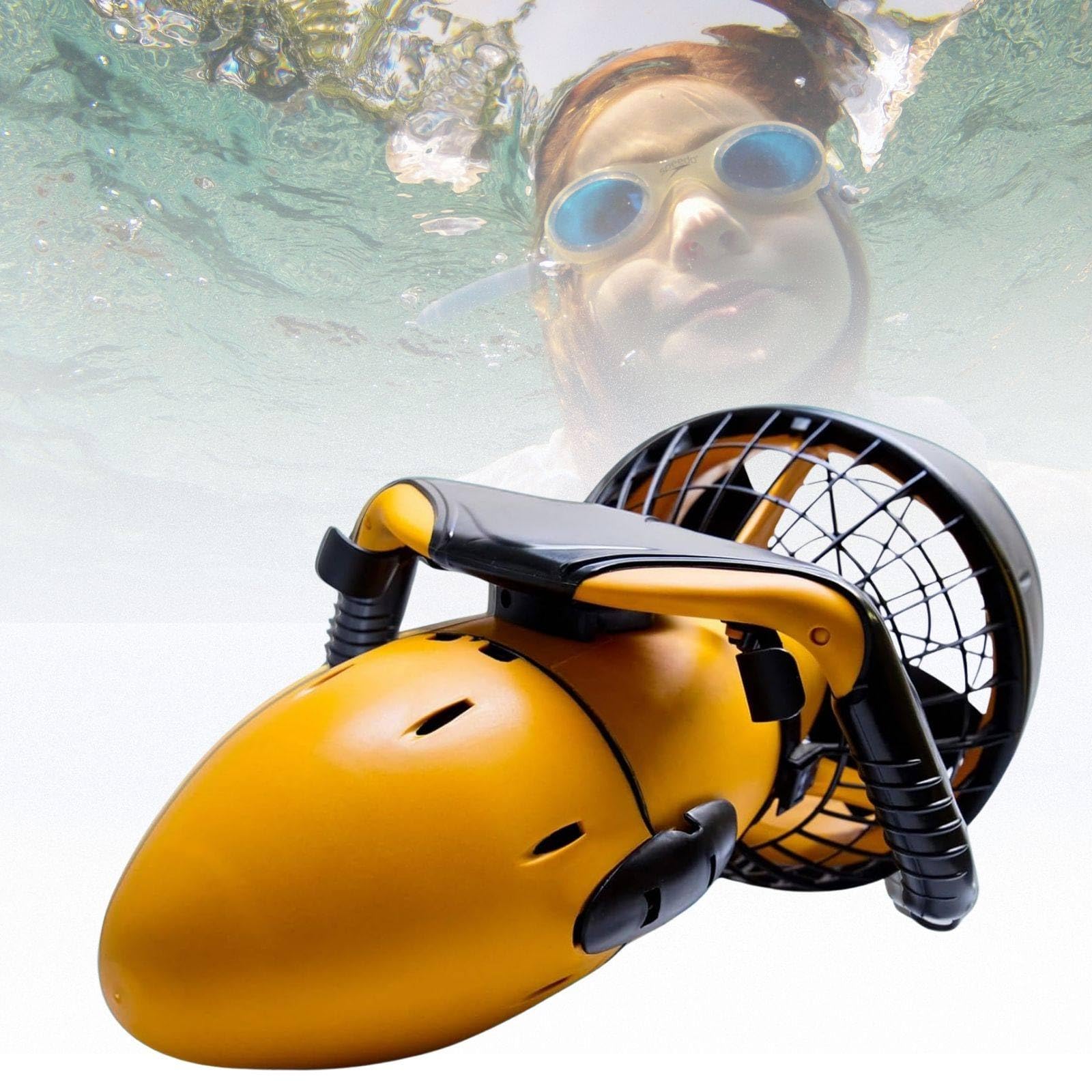 HalksuyNa Underwater Scooter 500W, IP68 Waterproof 30M, Adjustable Speed, 60min Runtime, for Diving Snorkeling Sea Adventures Swimming Ocean Exploration Sports