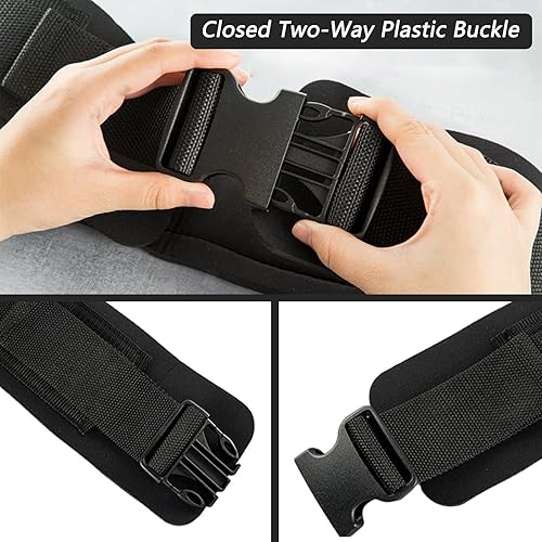 Miniatura 3 de Cinturón ajustable de neopreno suave acolchado con 2 anillos móviles para máquinas de cable, fitness, ejercicio, velocidad, agilidad, entrenamiento