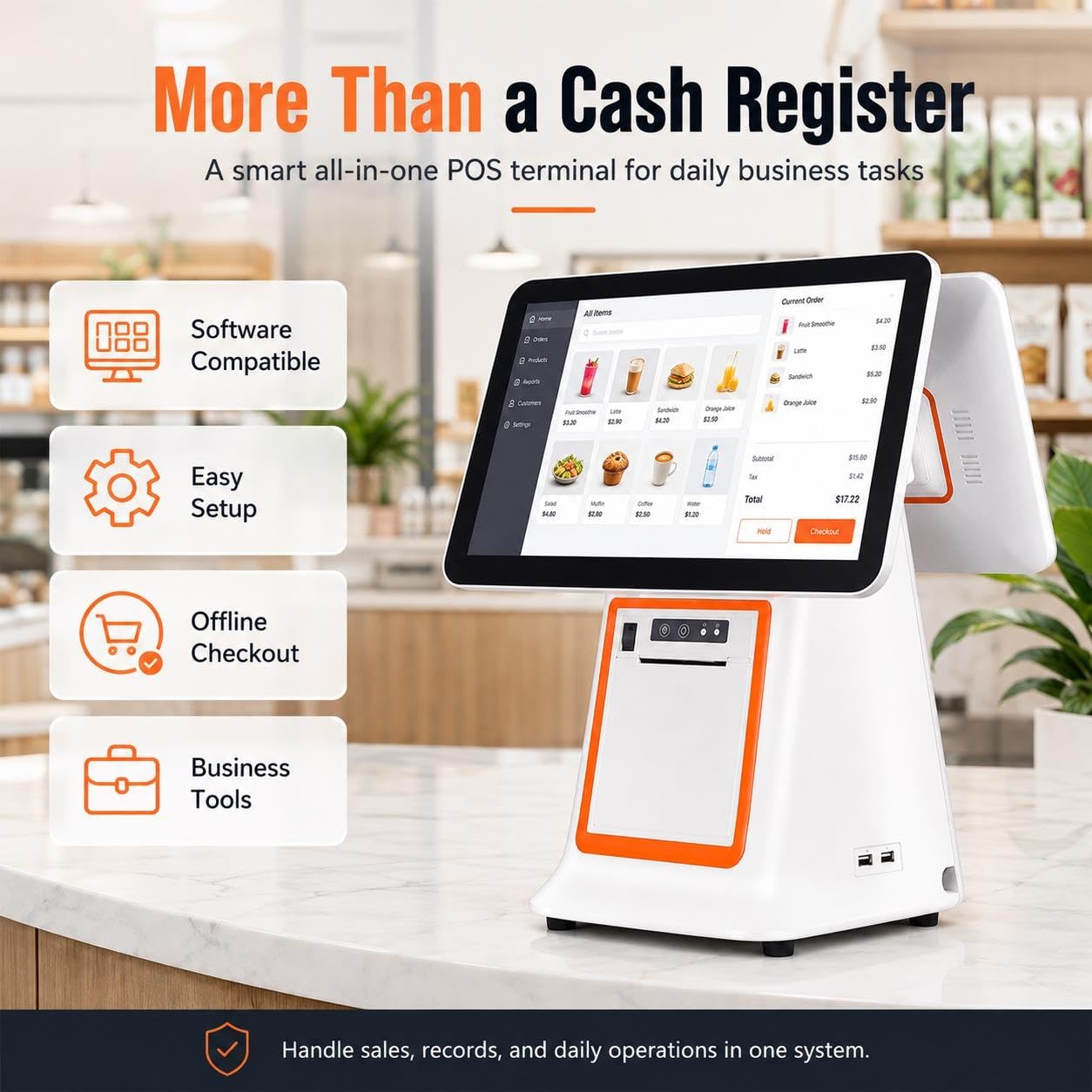 Caisse enregistreuse à écran Tactile Double écran