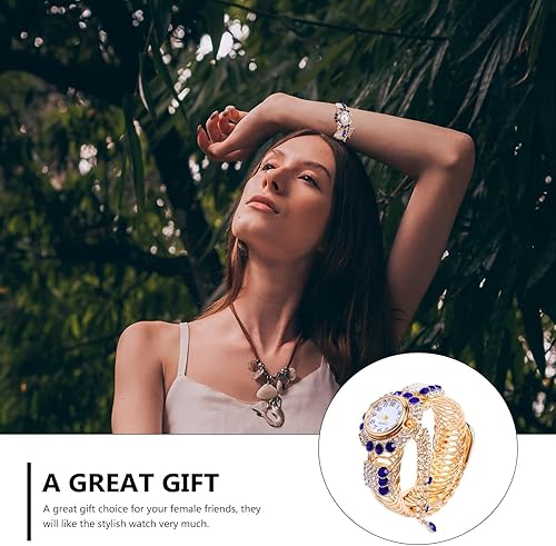 Miniatura 8 de TEHAUX Reloj de pulsera de aleación de moda para mujer, movimiento de cuarzo con números arábigos, elegante diseño de brazalete para mujer, regalo