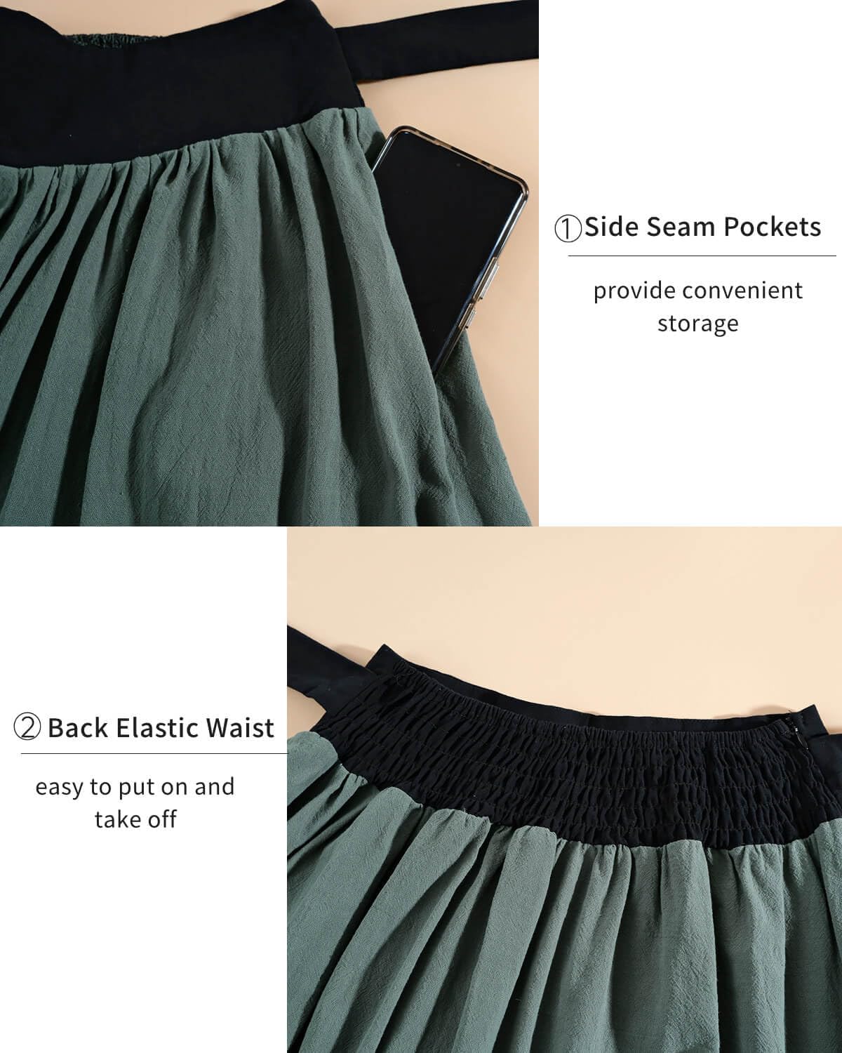 Nuoqi Womens Victorian Dress Costume 2-Piece Medieval Renaissance Dress Edwardian Blouse Skirt Set - Image 5