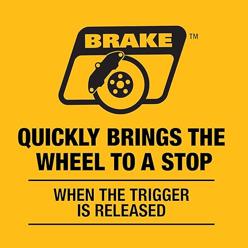 Miniatura 7 de DEWALT Herramienta de amoladora angular, 6 pulgadas, interruptor de paleta sin bloqueo, 13 amperios (DWE43144N), amarillo